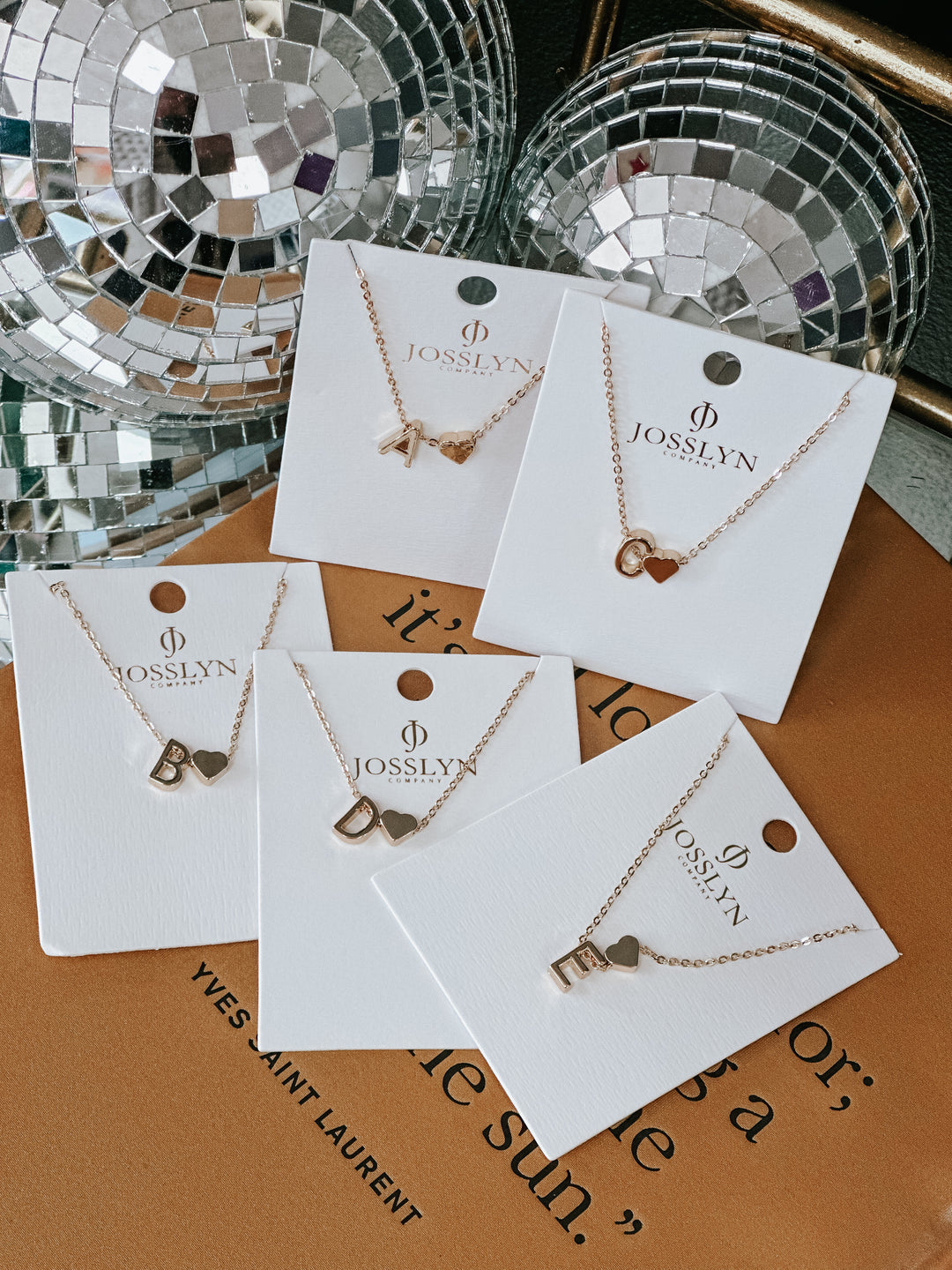 Initial Heart Charm Necklace
