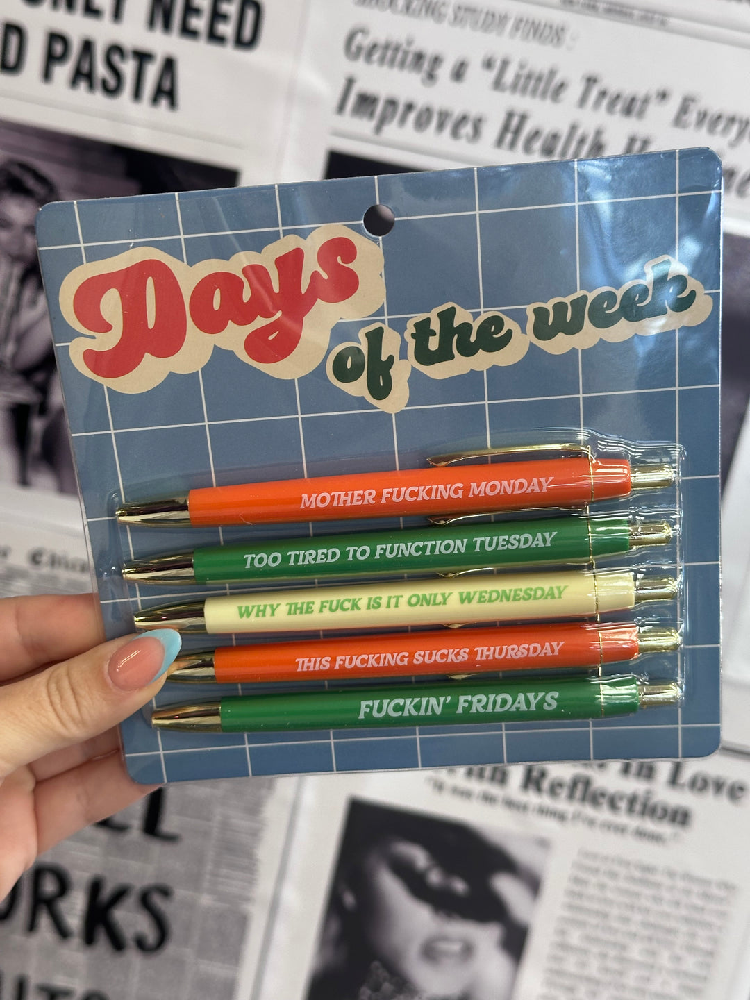 Days Of The Week Pen Set