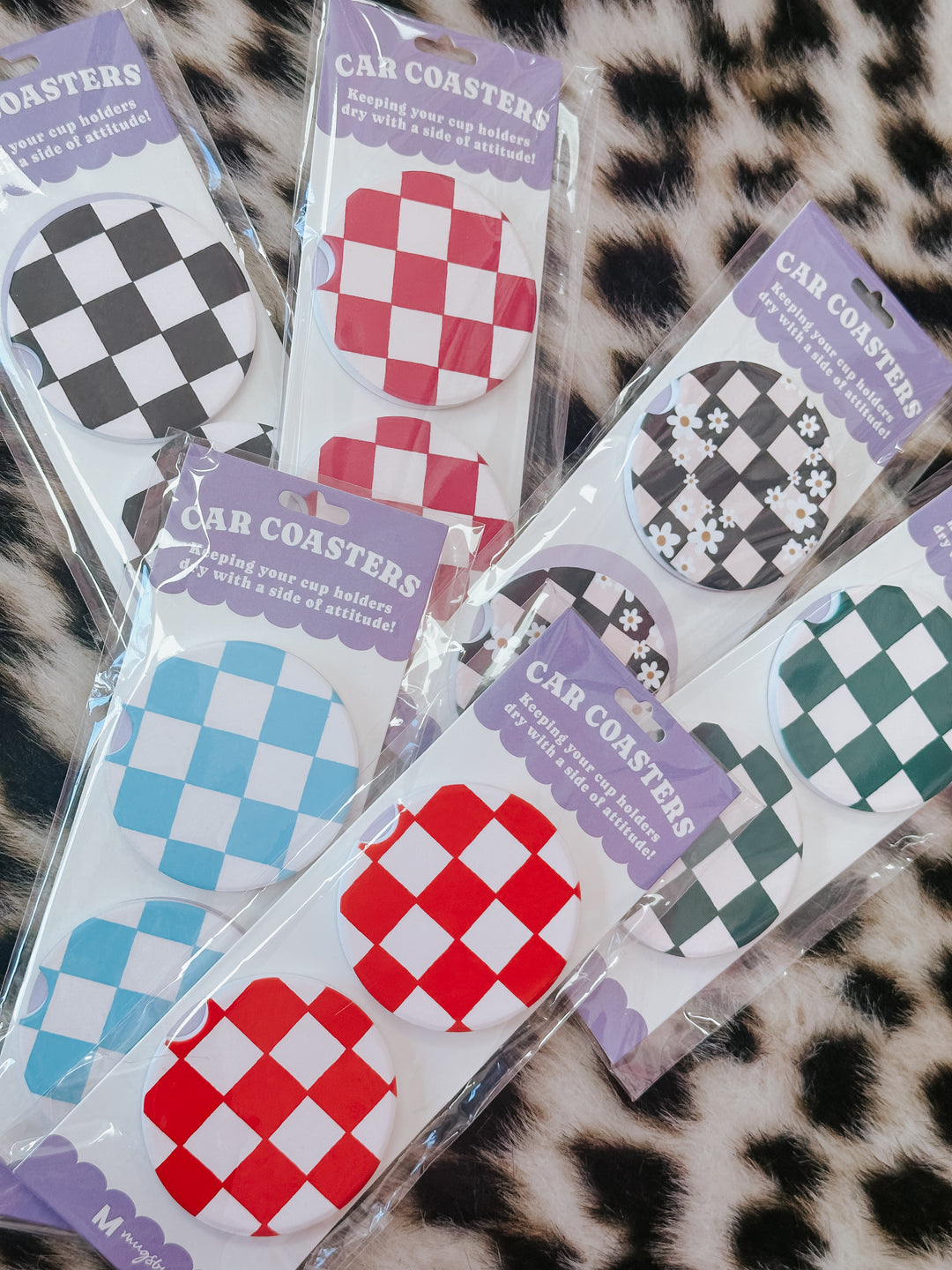 Checkered Car Coasters