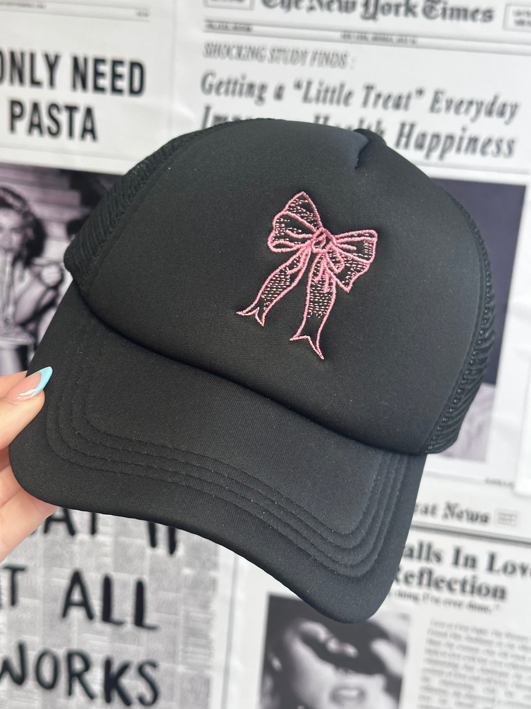Just A Girl Bow Trucker Hat