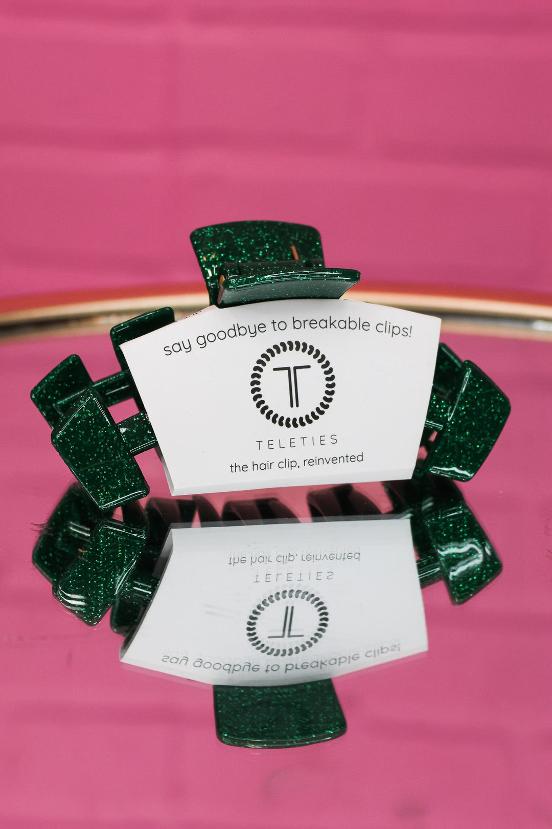 Classic Green Glitter Hair Clip
