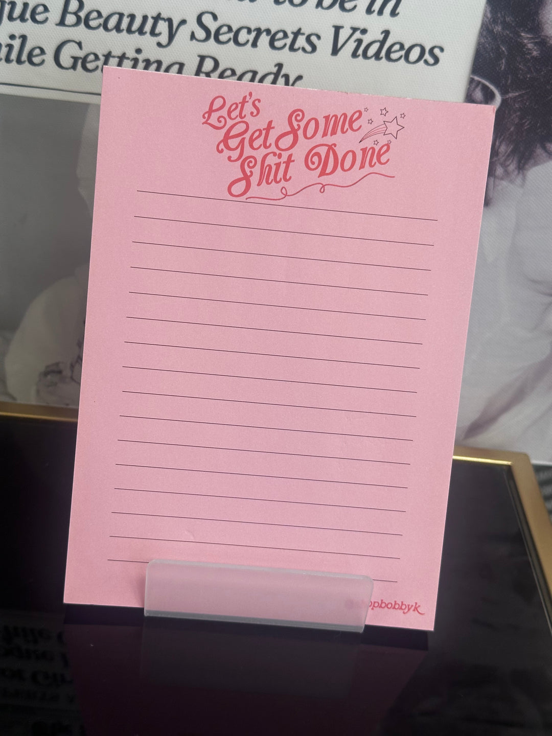 Let's Get Some Shit Done Notepad