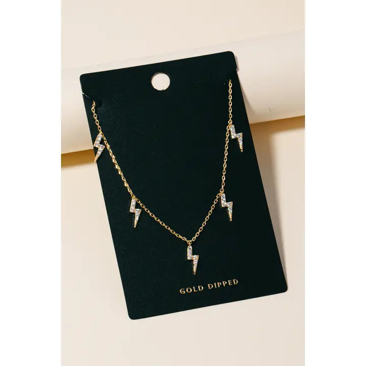 Lightning Bolt Charm Necklace