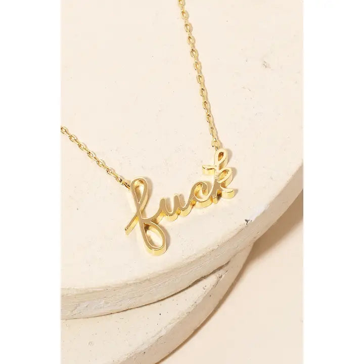 Fuck Pendant Necklace