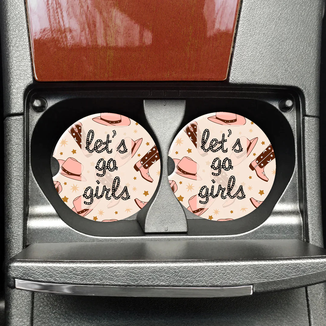 Let's Go Girls Car Coasters