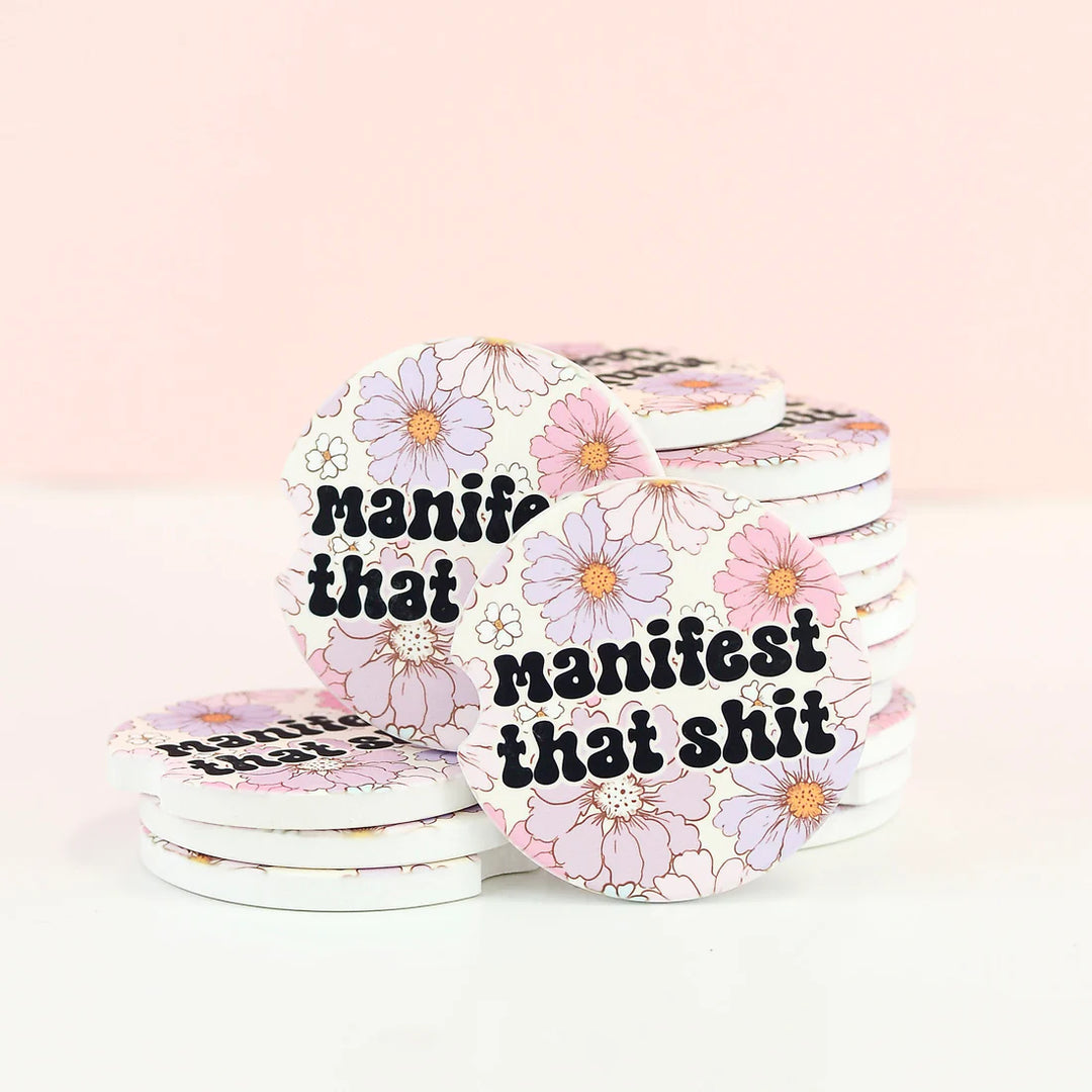 Manifest That Shit Car Coasters