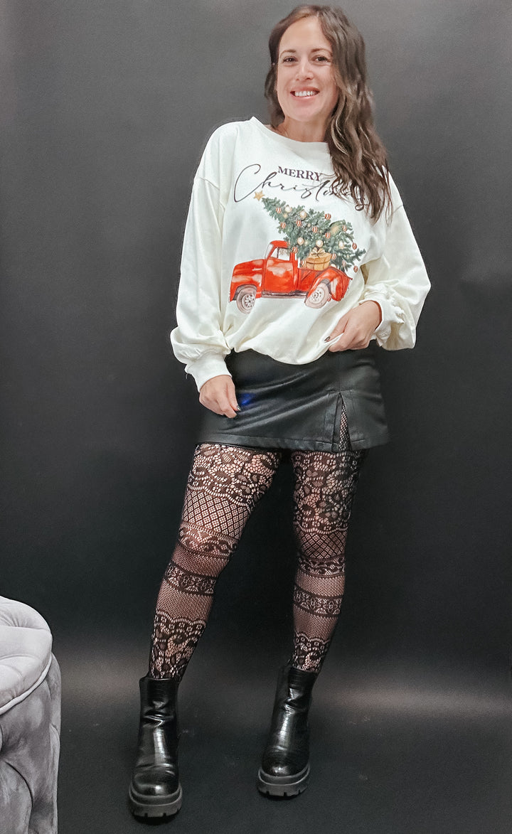 Intarsia Lace Tights