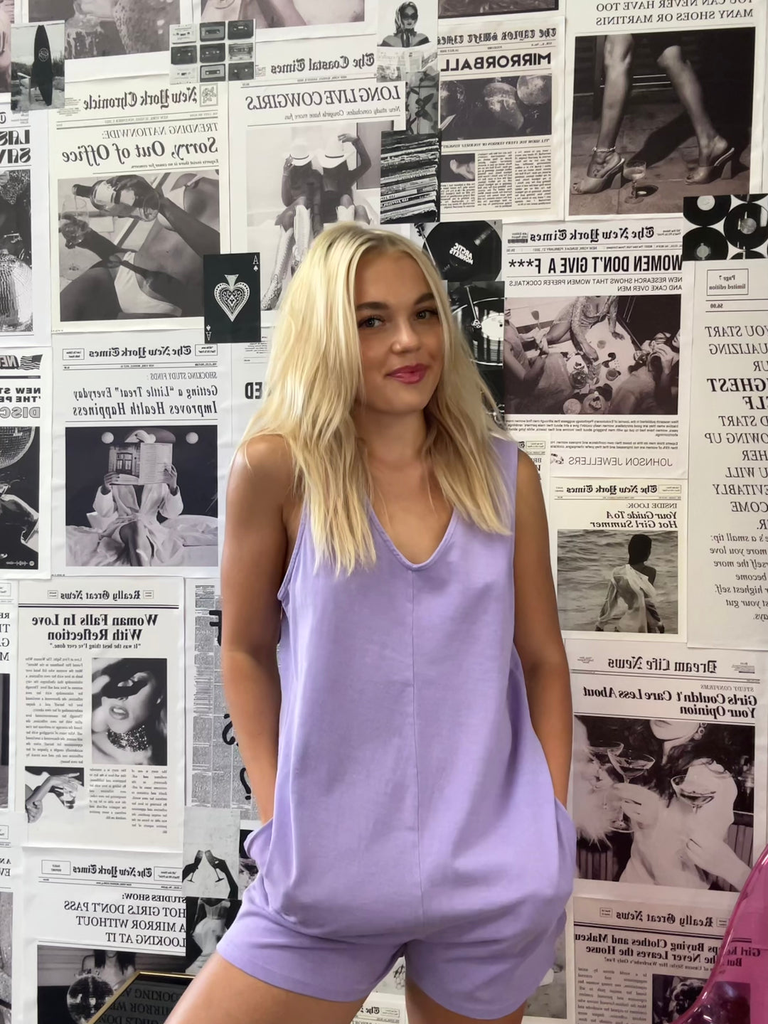 The Wisteria Sleeveless Romper