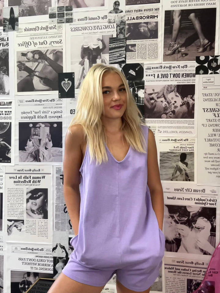 The Wisteria Sleeveless Romper