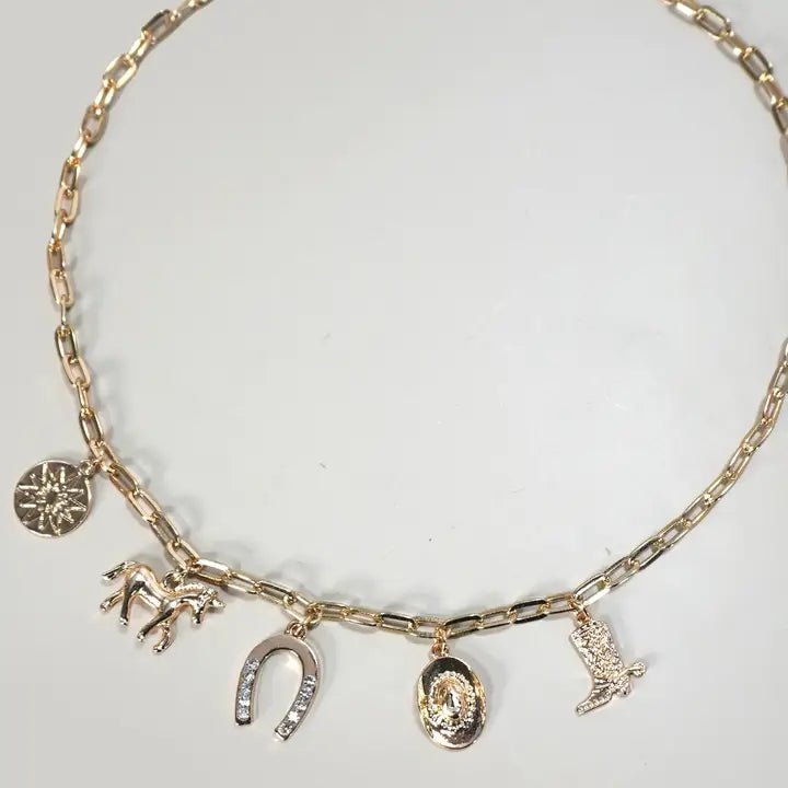 The Callie Western Charm Necklace