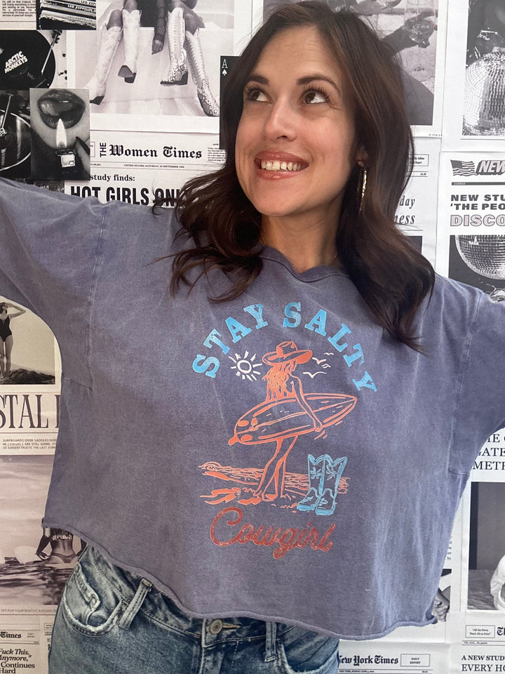 Stay Salty Crop Graphic Tee