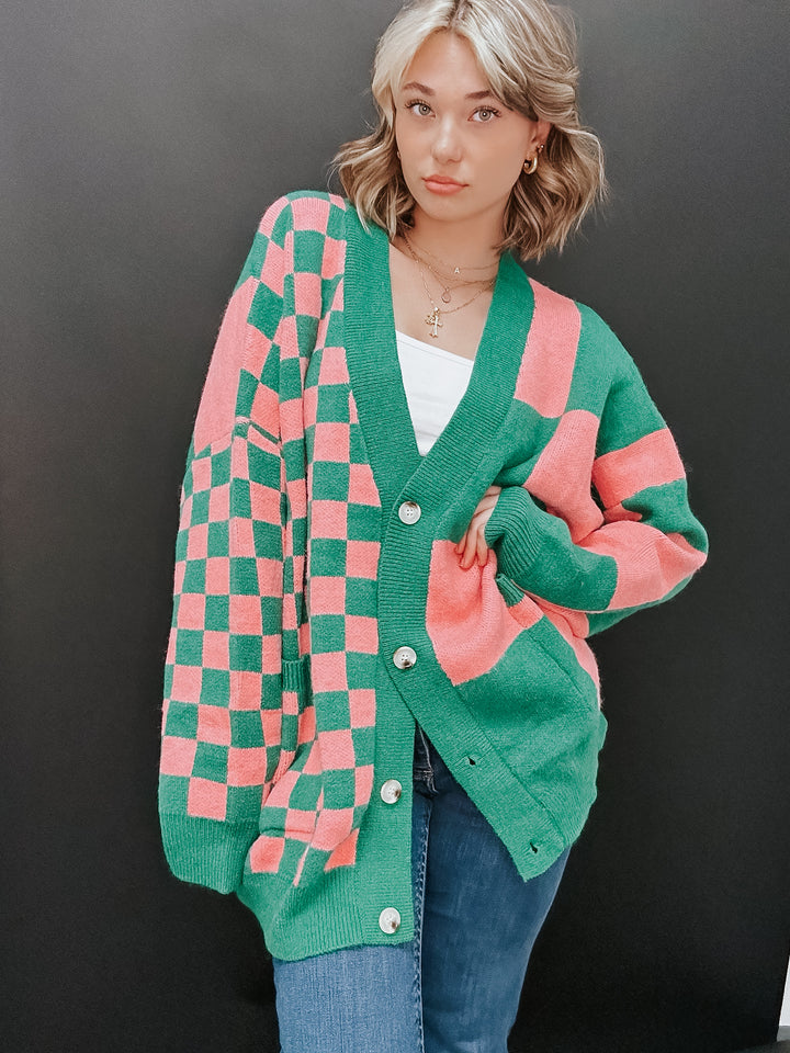 The Gracie Checkered Cardigan