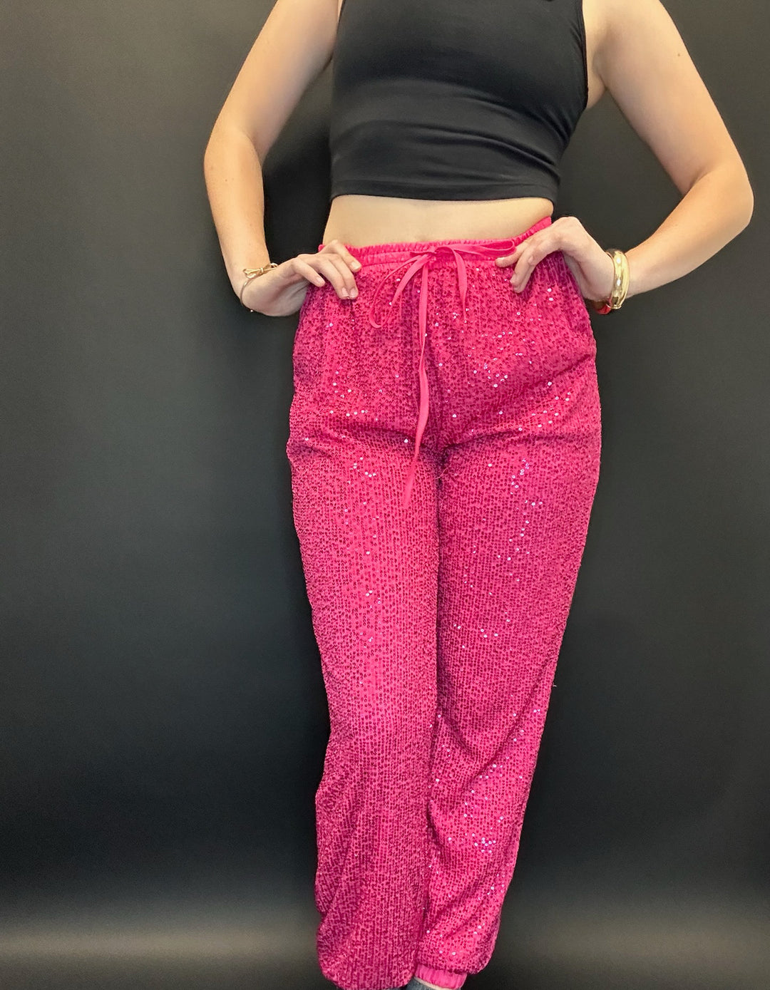 Steal The Show Sequin Joggers