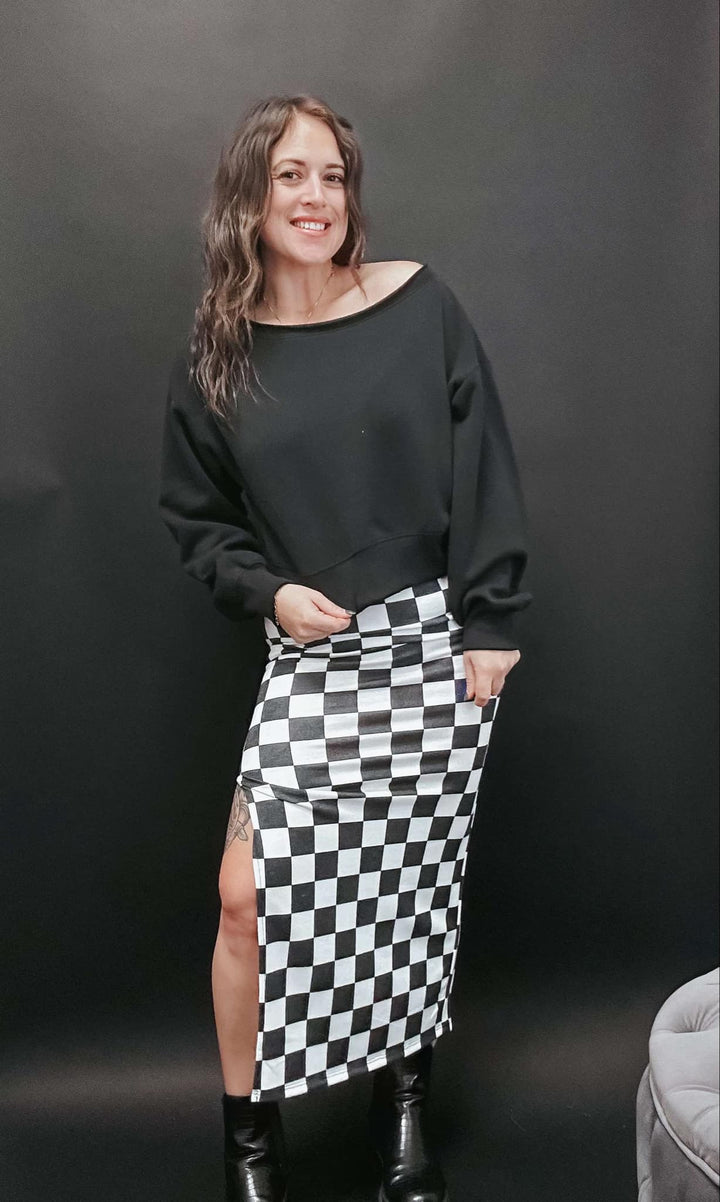 The Leann Checkered Skirt