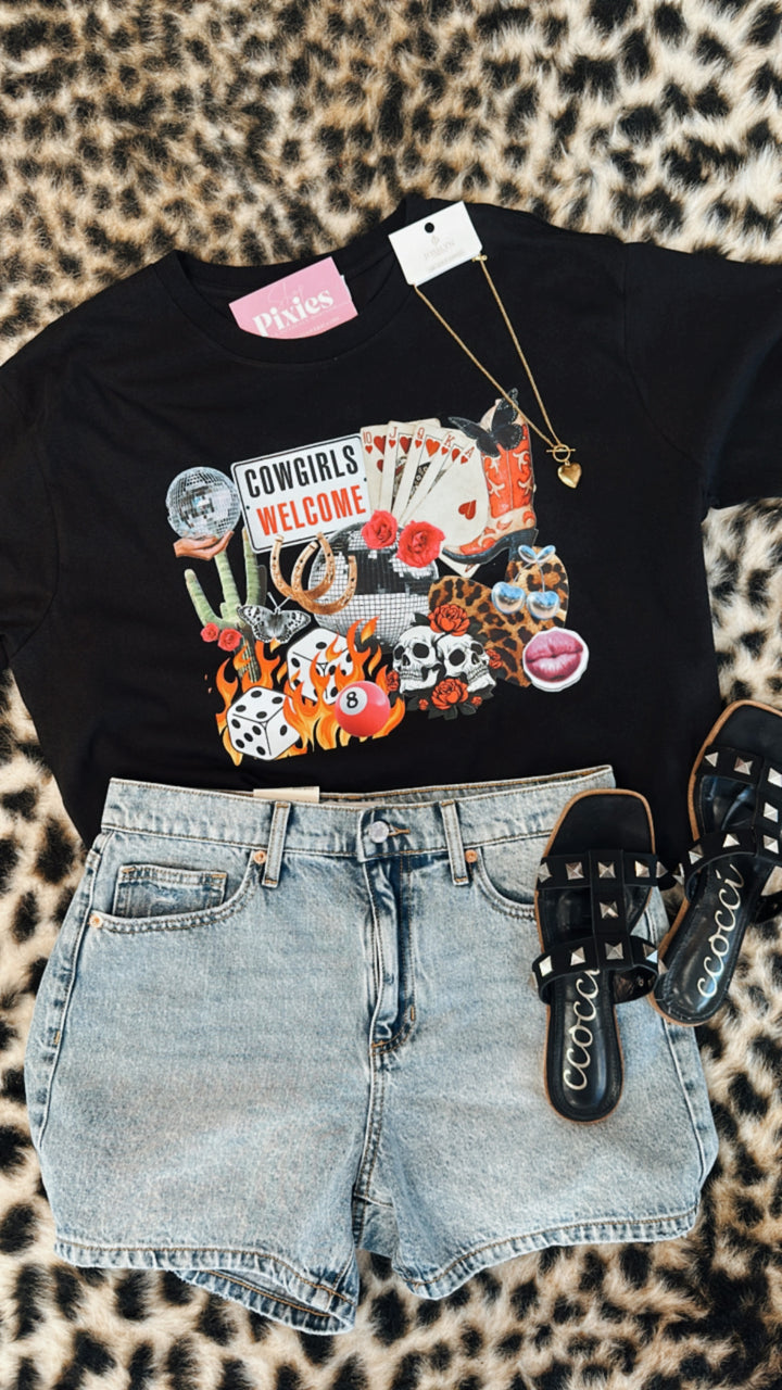 Cowgirls Welcome Graphic Tee