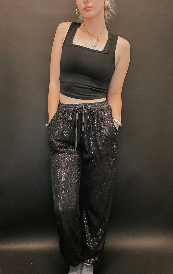 Steal The Show Sequin Joggers