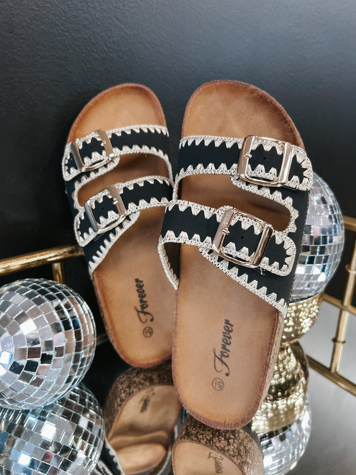 The Sadie Blanket Stitch Slides