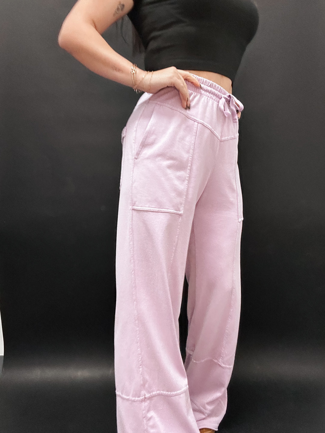 Lilac Cotton Lounge Pants