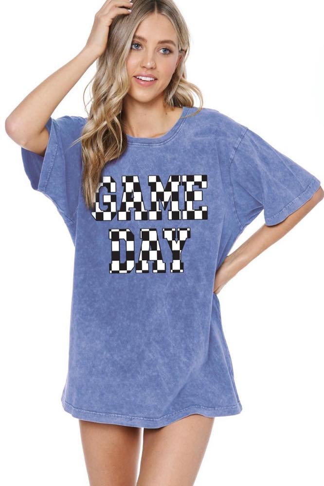 PUFF GAMEDAY CHECKERED GRAPHIC TEE