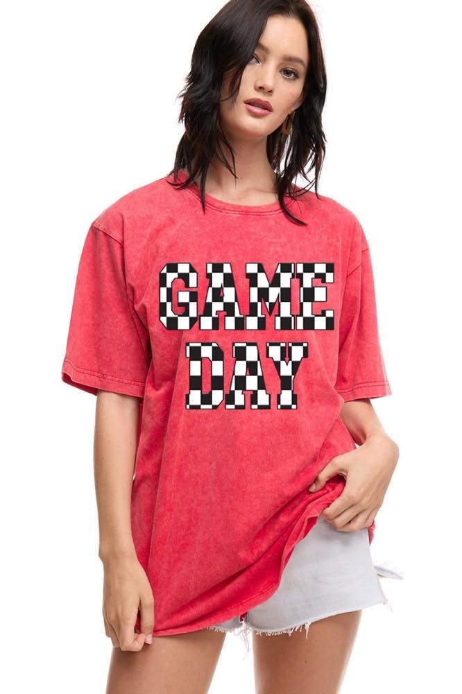 PUFF GAMEDAY CHECKERED GRAPHIC TEE