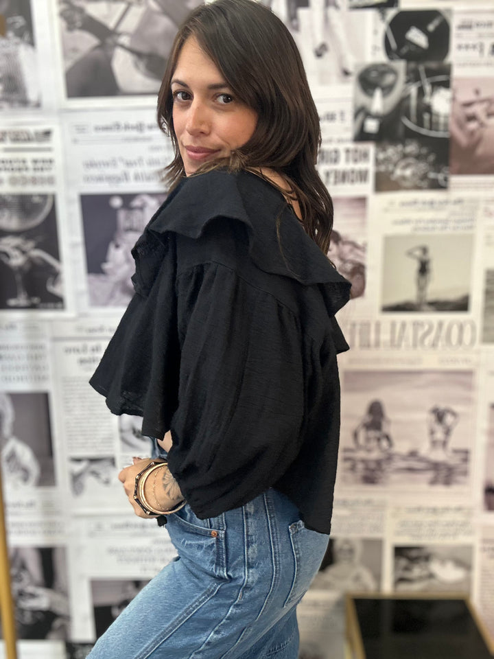 The Gia Ruffle Sleeve Top