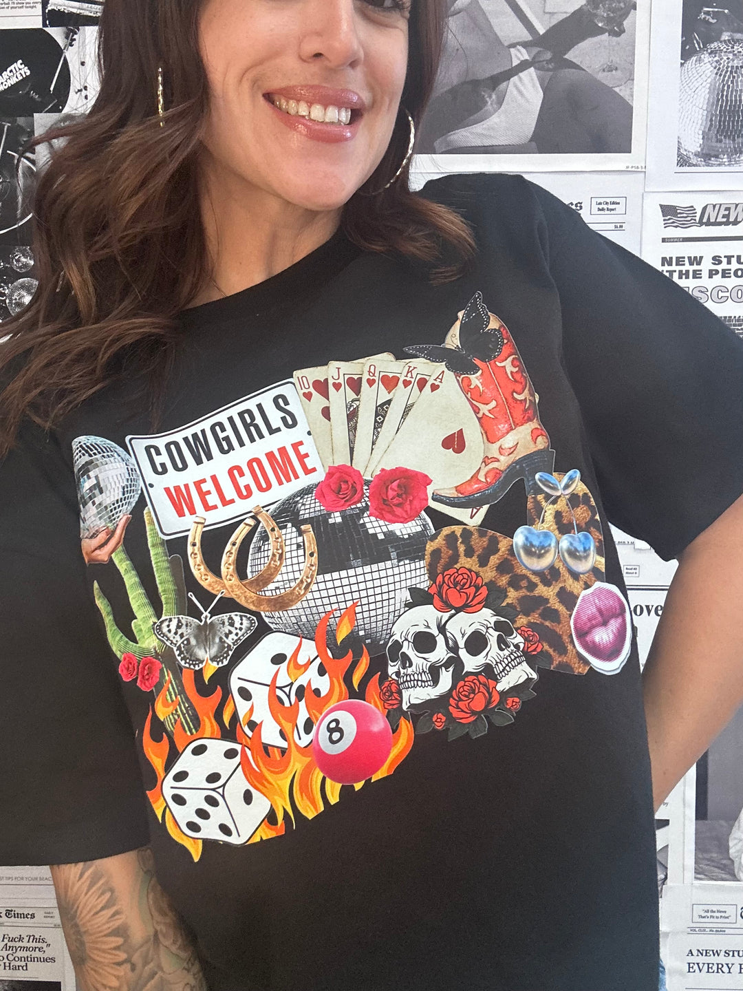 Cowgirls Welcome Graphic Tee