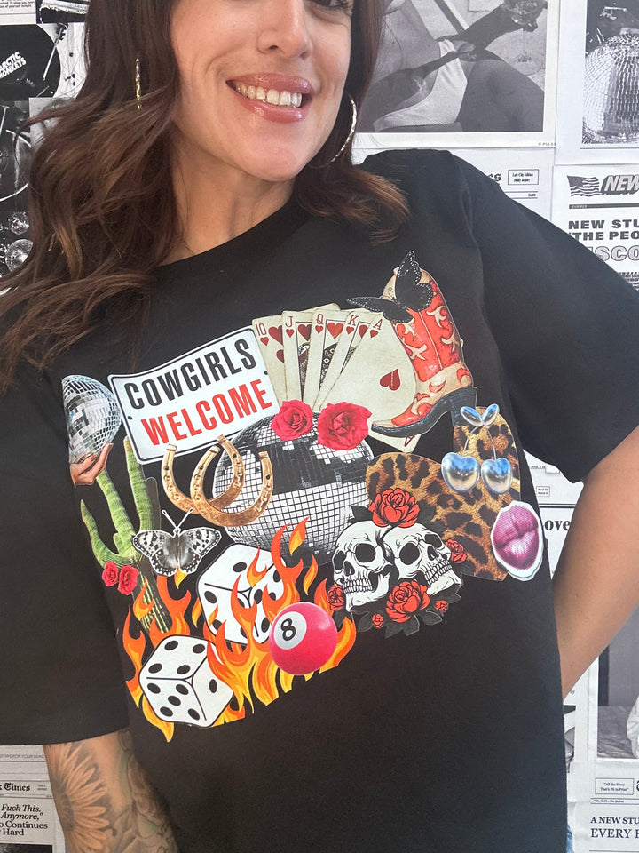 Cowgirls Welcome Graphic Tee