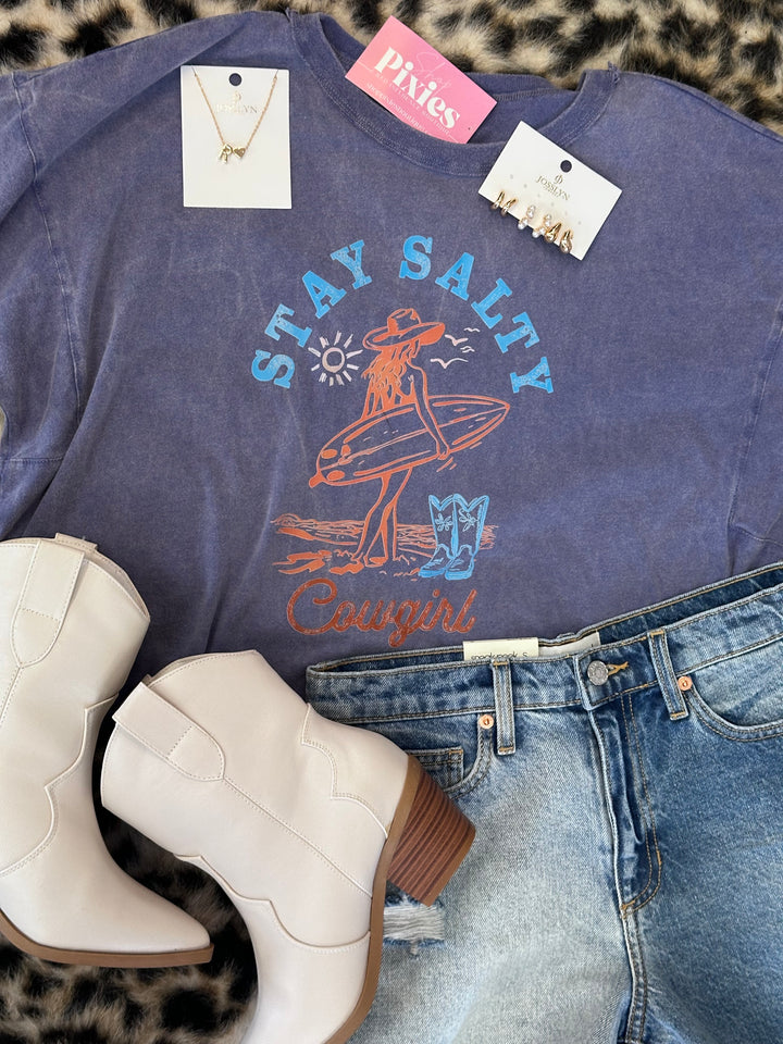Stay Salty Crop Graphic Tee