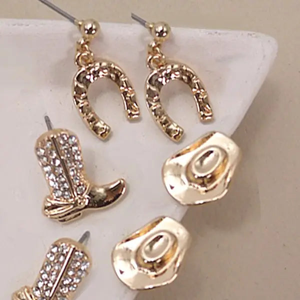 Western Trio Earrings
