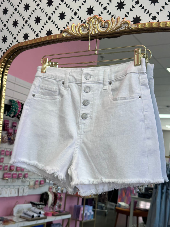 The Miley White Button Up Shorts