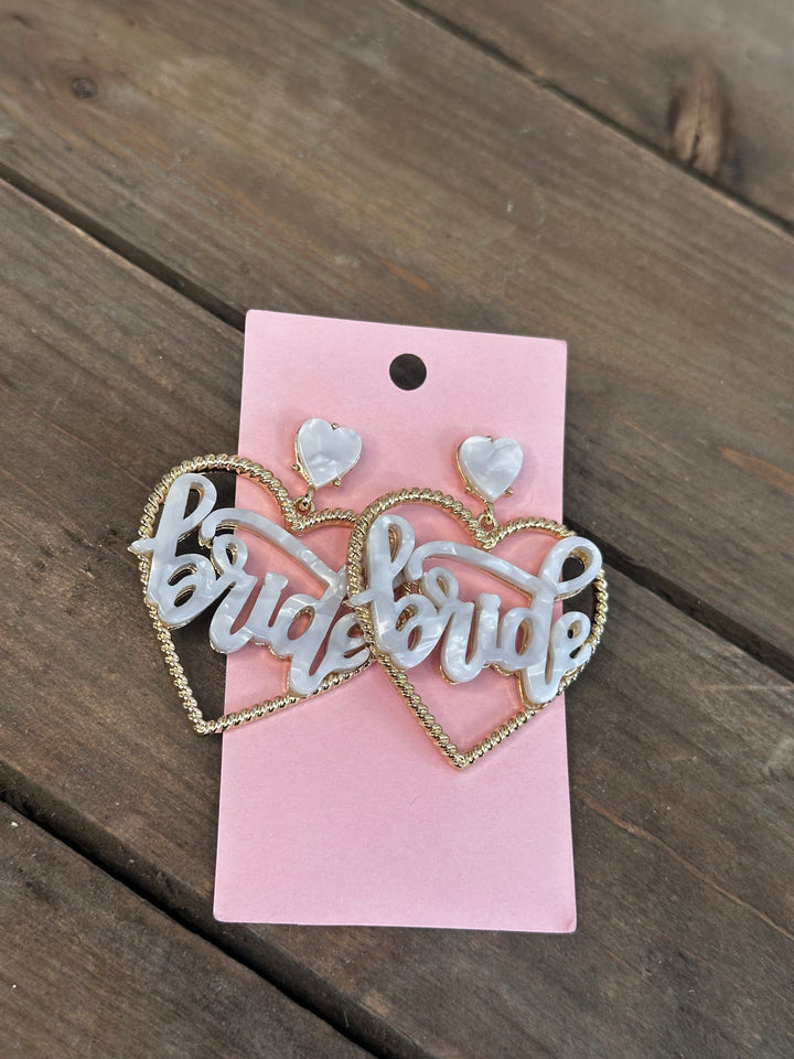 Bride Heart Earrings