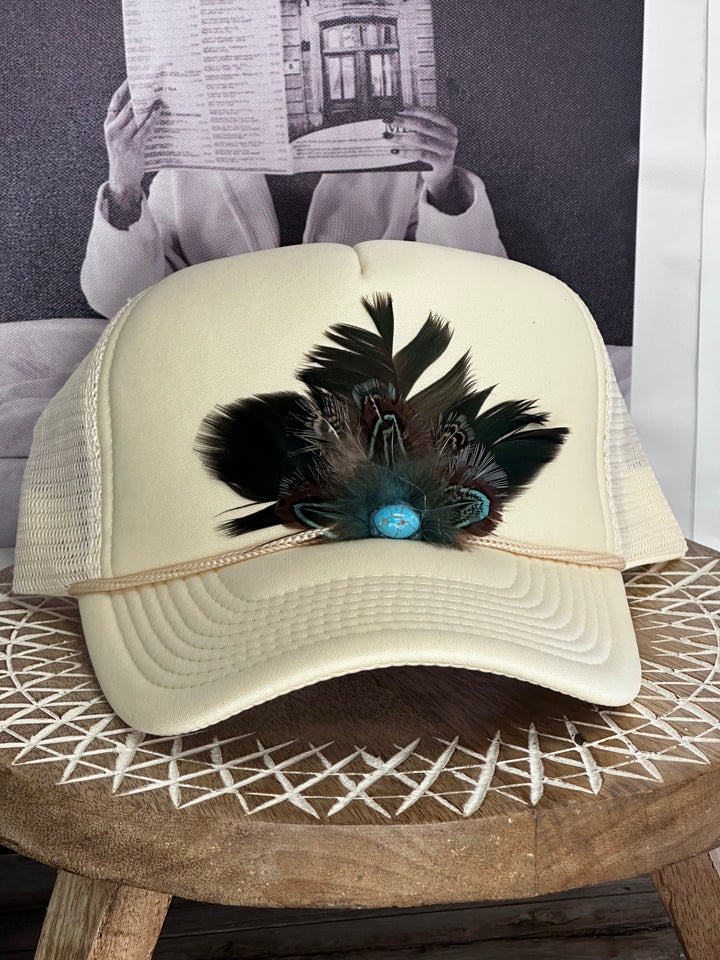 Feather Fan Trucker Hat