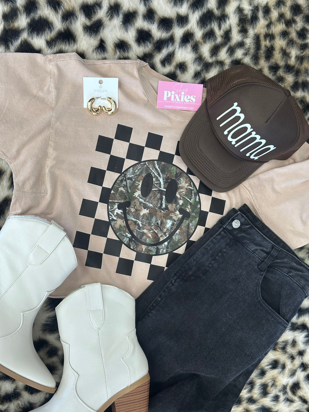 The Camo Happy Crop Tee
