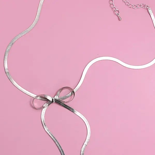 Herringbone Bow Necklace