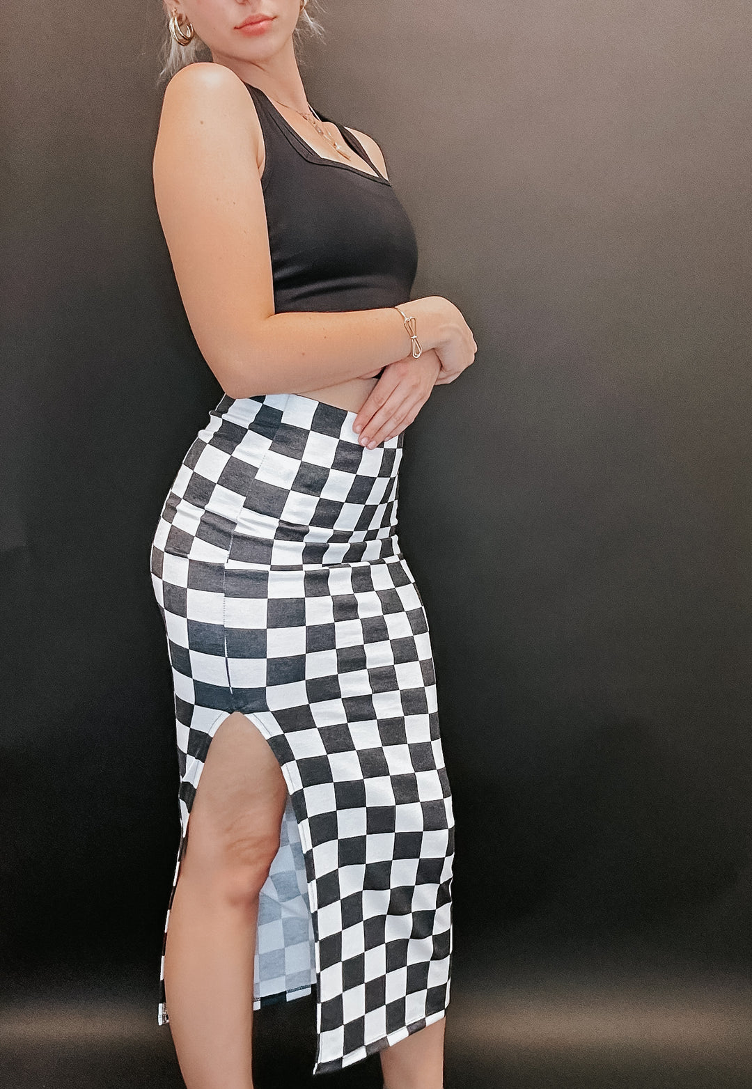 The Leann Checkered Skirt