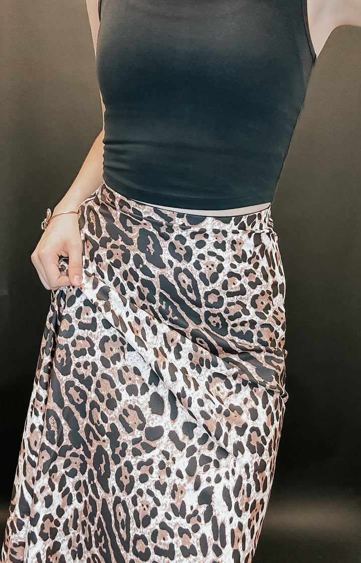 Leopard Print Maxi Skirt