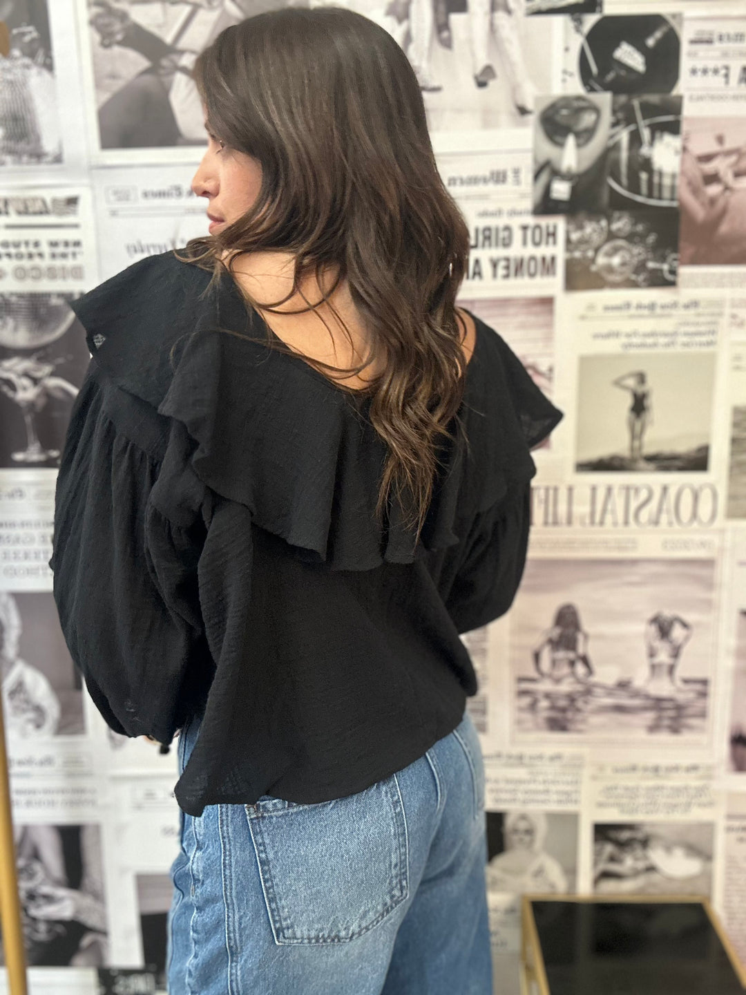 The Gia Ruffle Sleeve Top