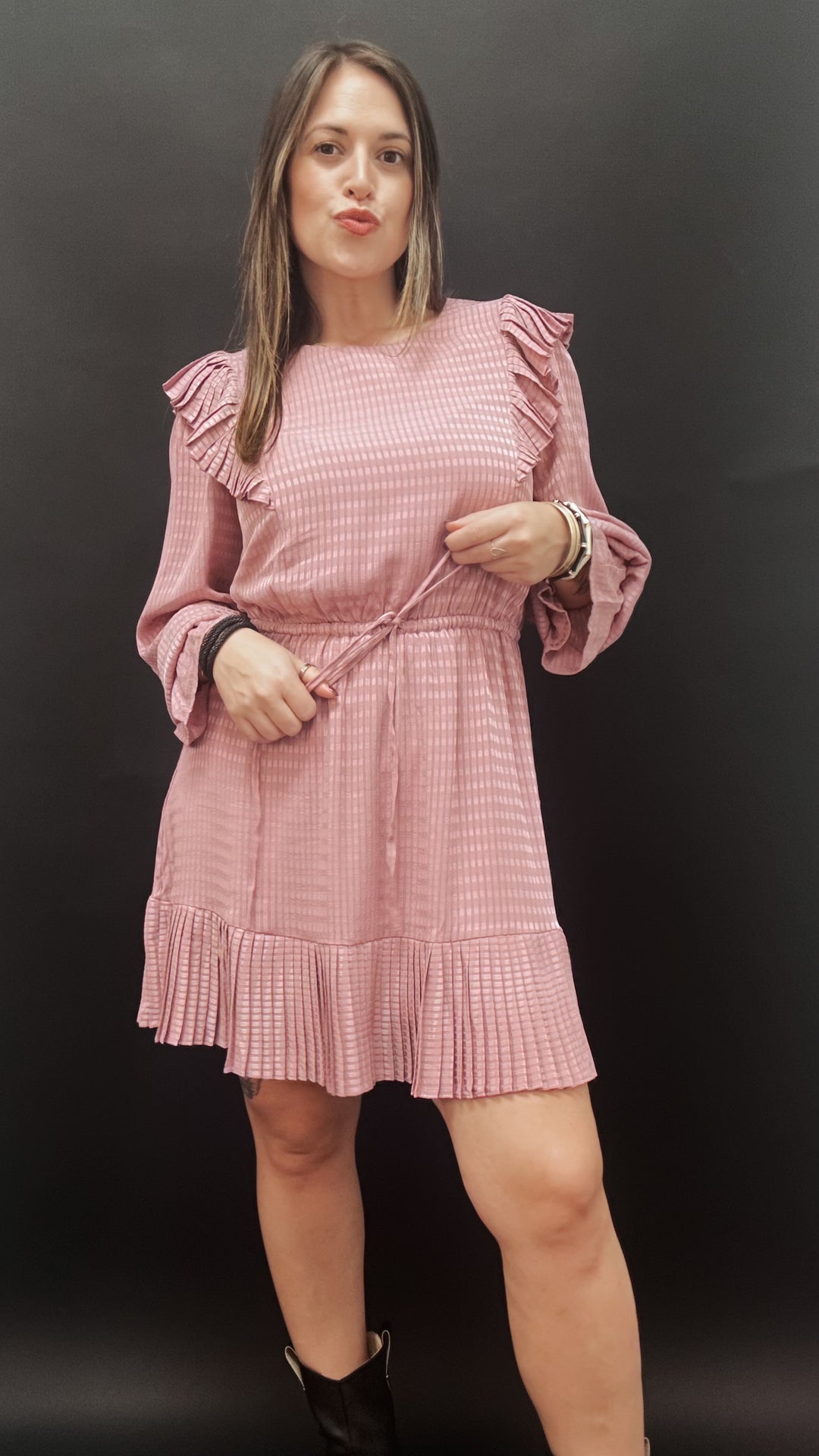 The Mia Ruffle Sleeve Dress