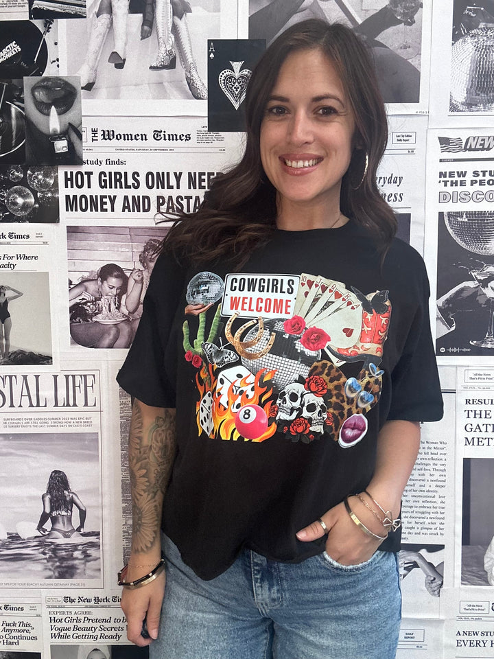 Cowgirls Welcome Graphic Tee