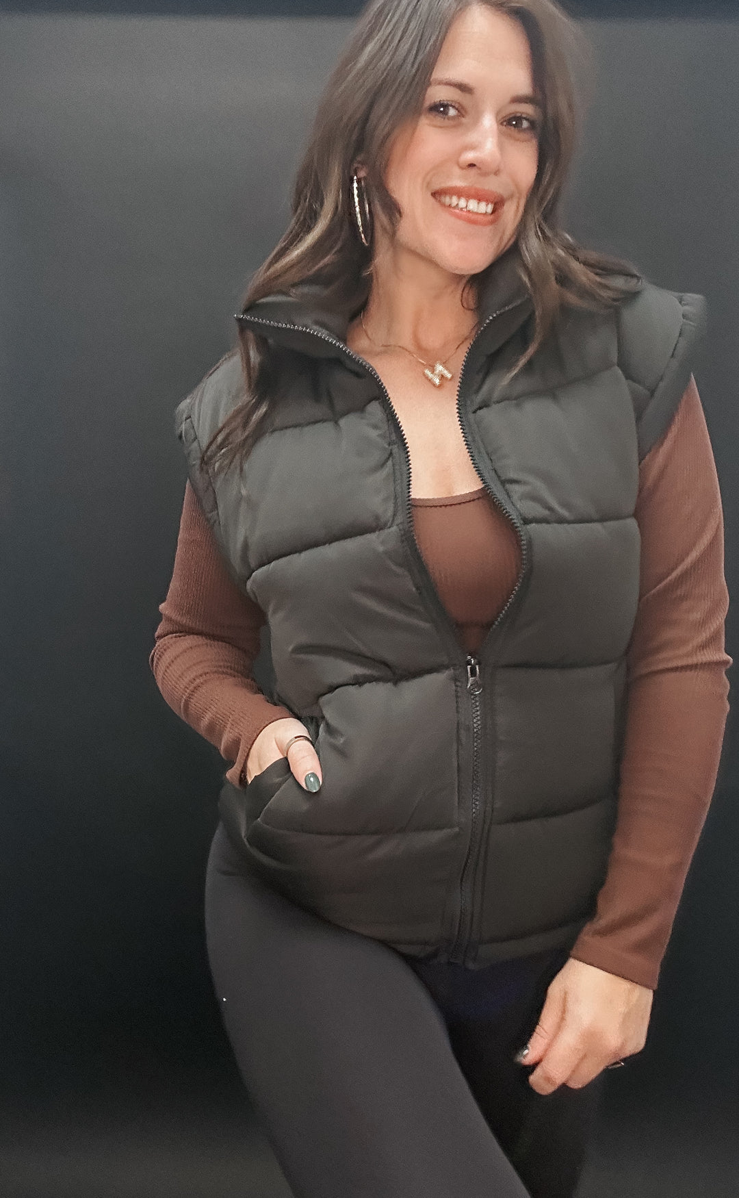 High Neck Casual Comfy Puffer Vest