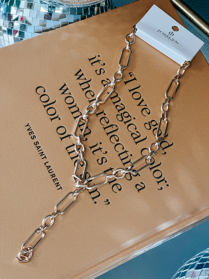 Elevated Y Link Chain Necklace