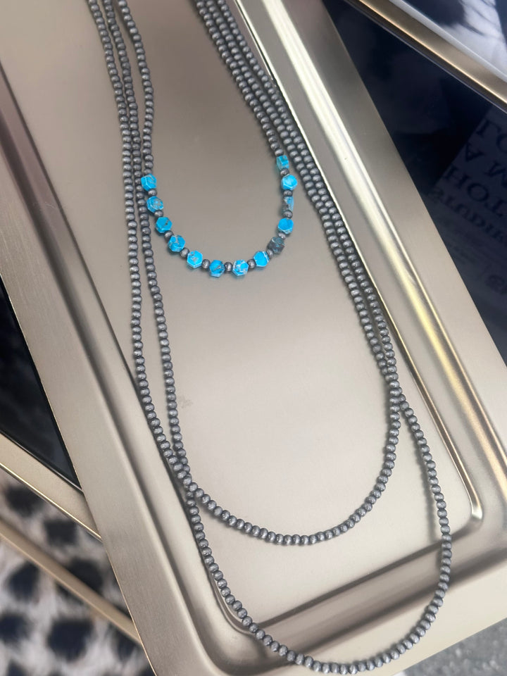 The Nikki Turquoise Layered Necklace
