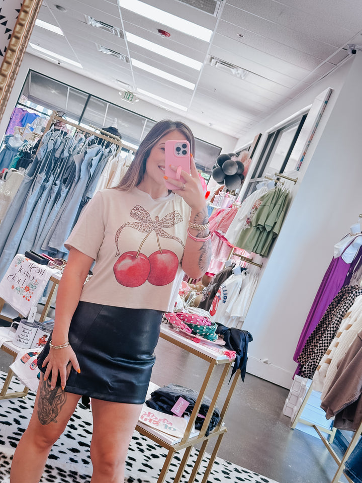 The Miranda Leather Skort