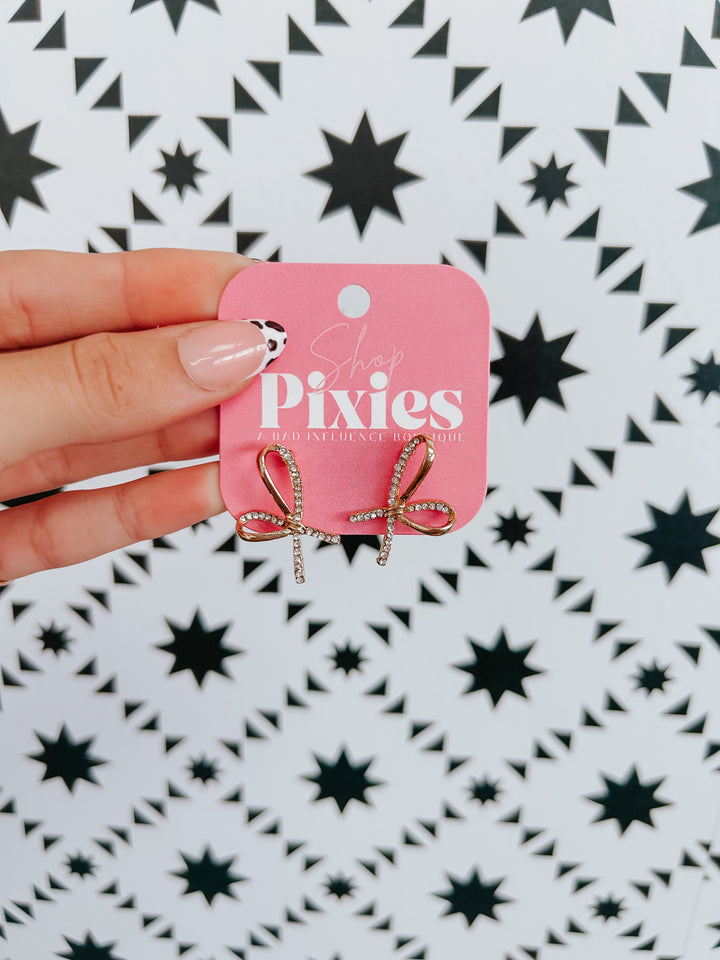 Double Bow Stud Earrings