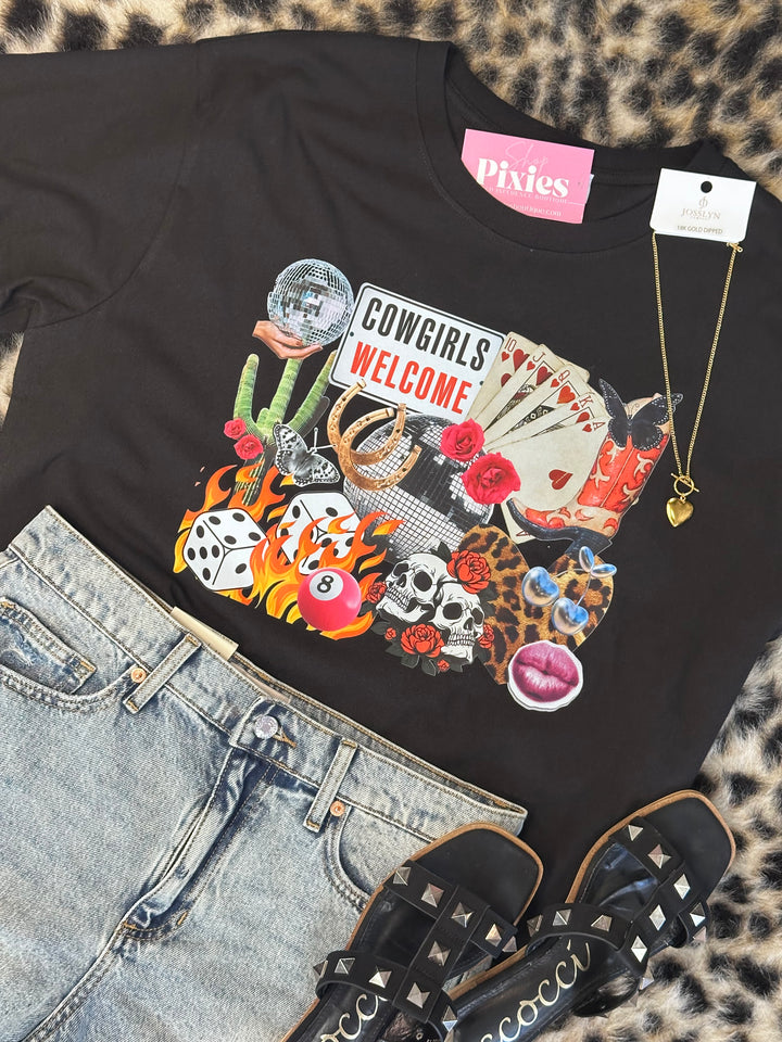 Cowgirls Welcome Graphic Tee