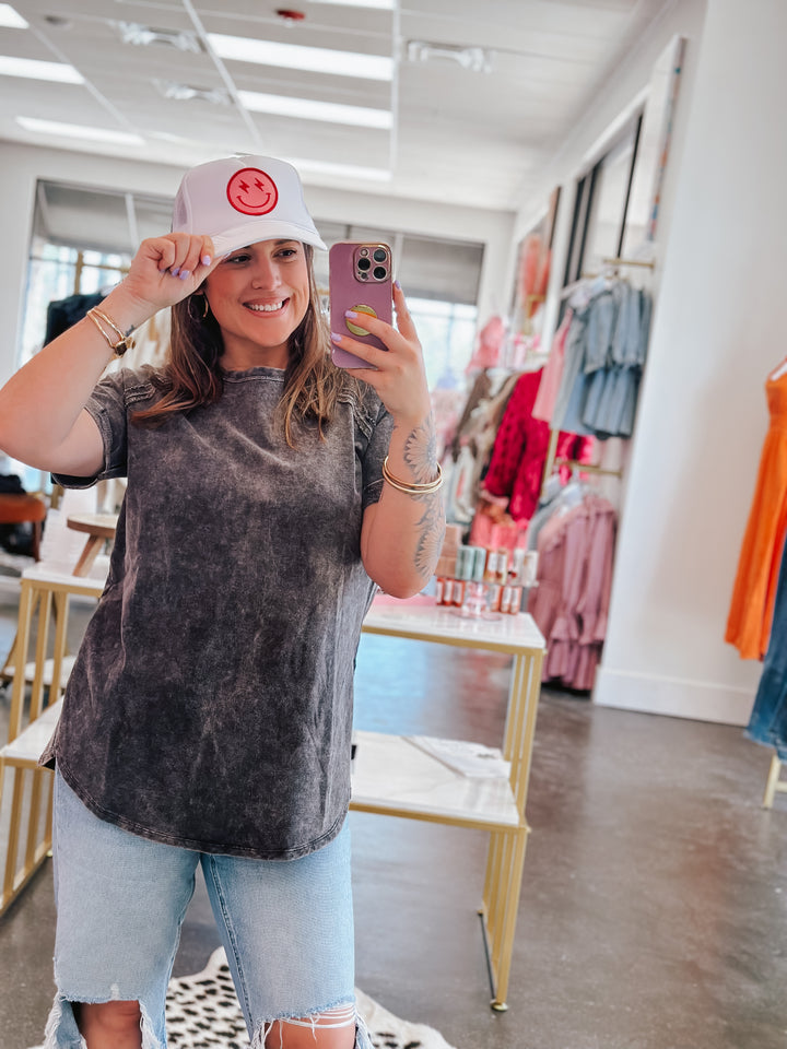 Lightning Happy Face Trucker hat