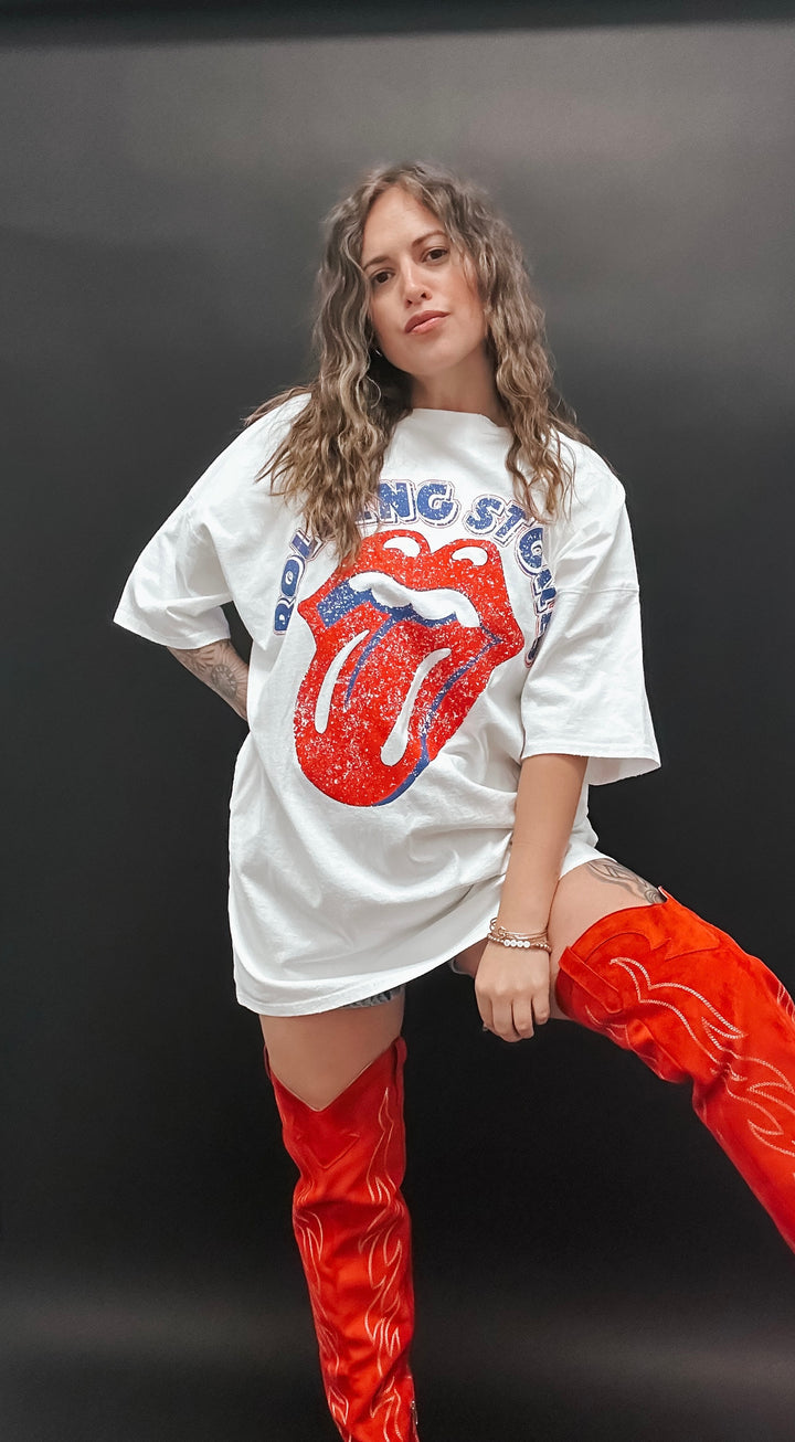 Rolling Stones Licensed Classic Graphic Print Dress