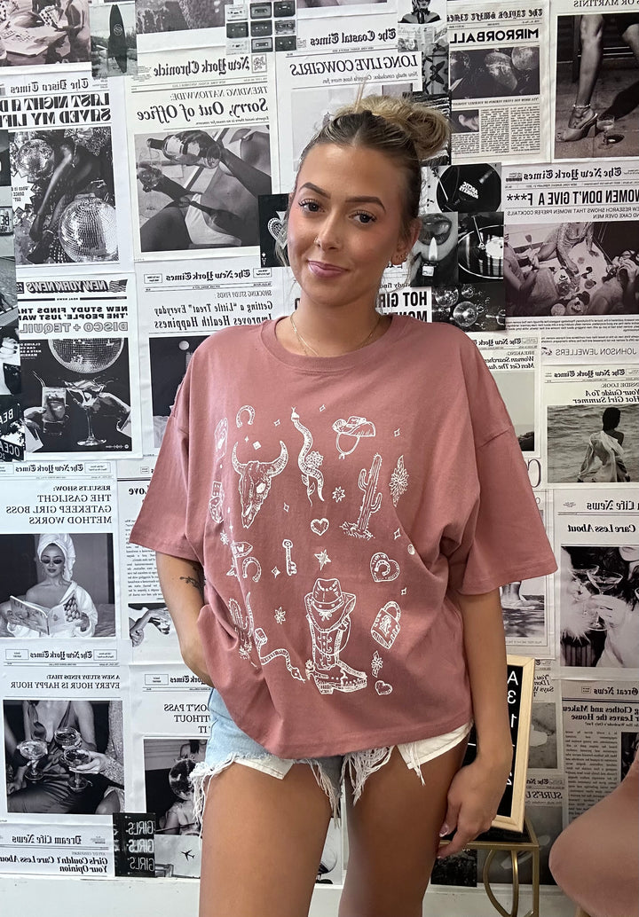 Wild West Collage Graphic Tee