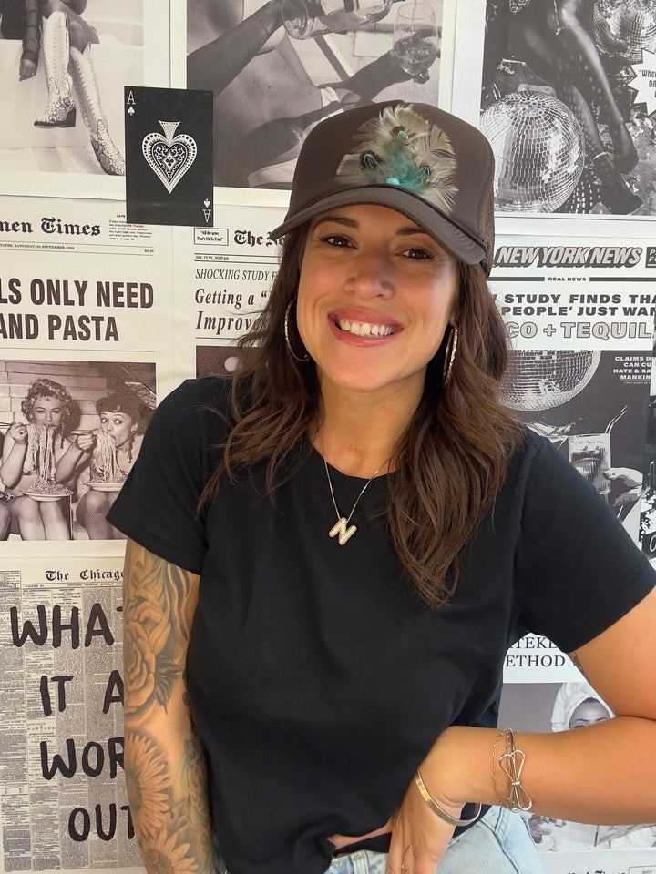 Feather Fan Trucker Hat
