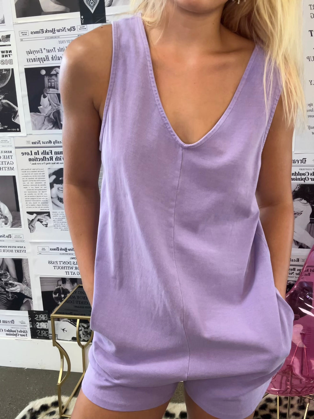 The Wisteria Sleeveless Romper